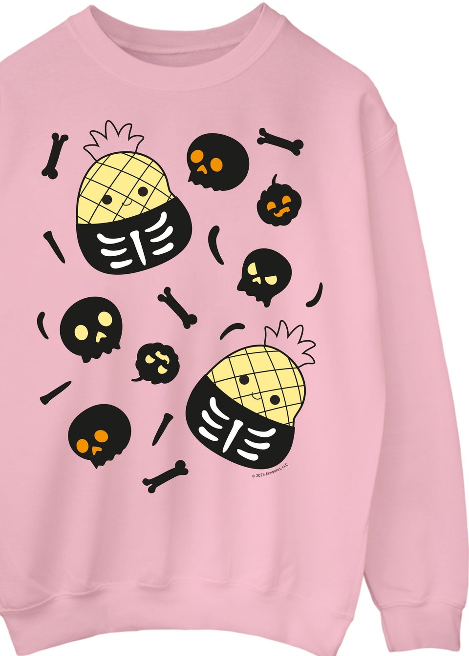 Squishmallows Maui Bones Halloween Girls Baby Pink Graphic Sweatshirt (5-13 Years)