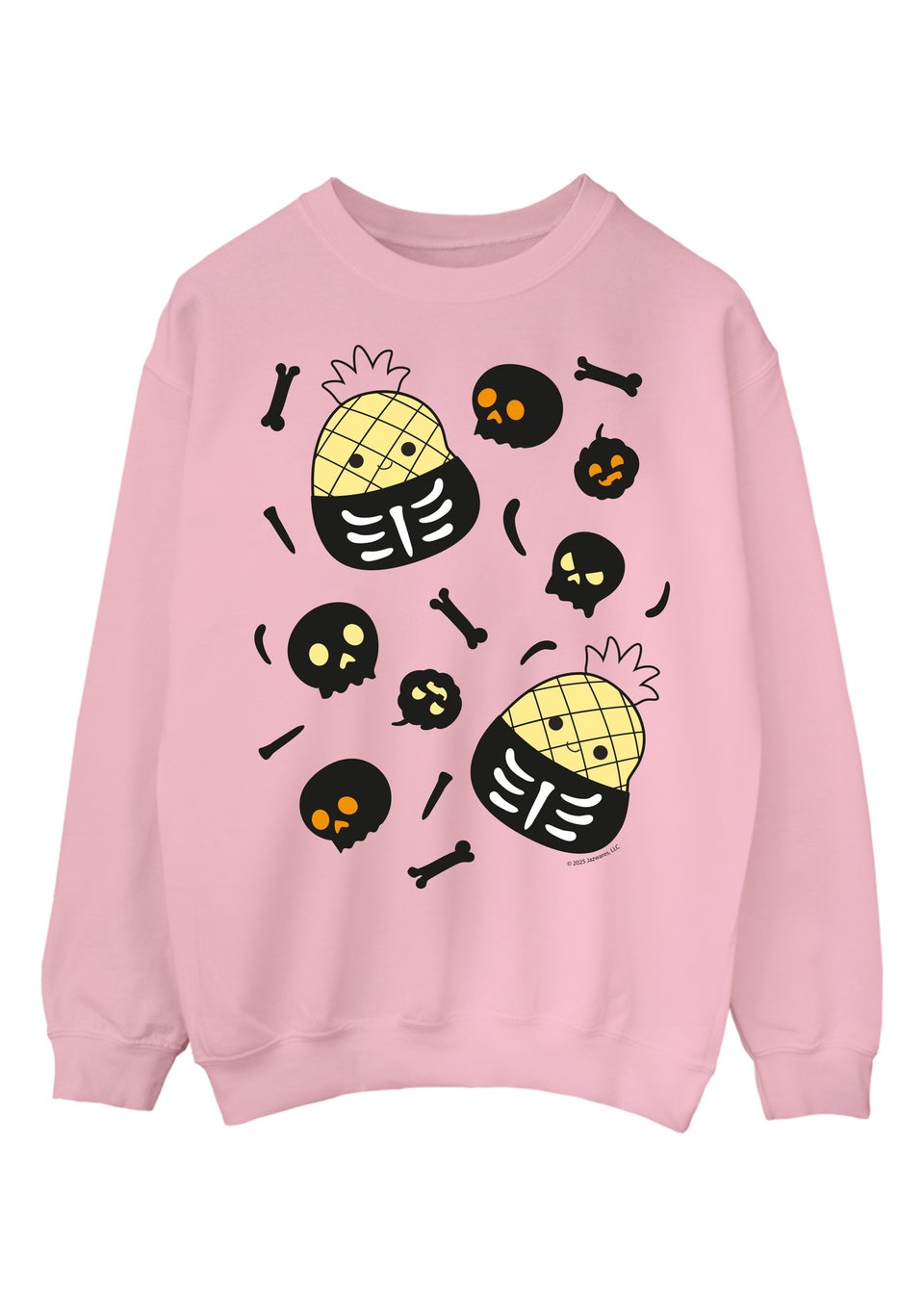 Squishmallows Maui Bones Halloween Girls Baby Pink Graphic Sweatshirt (5-13 Years)