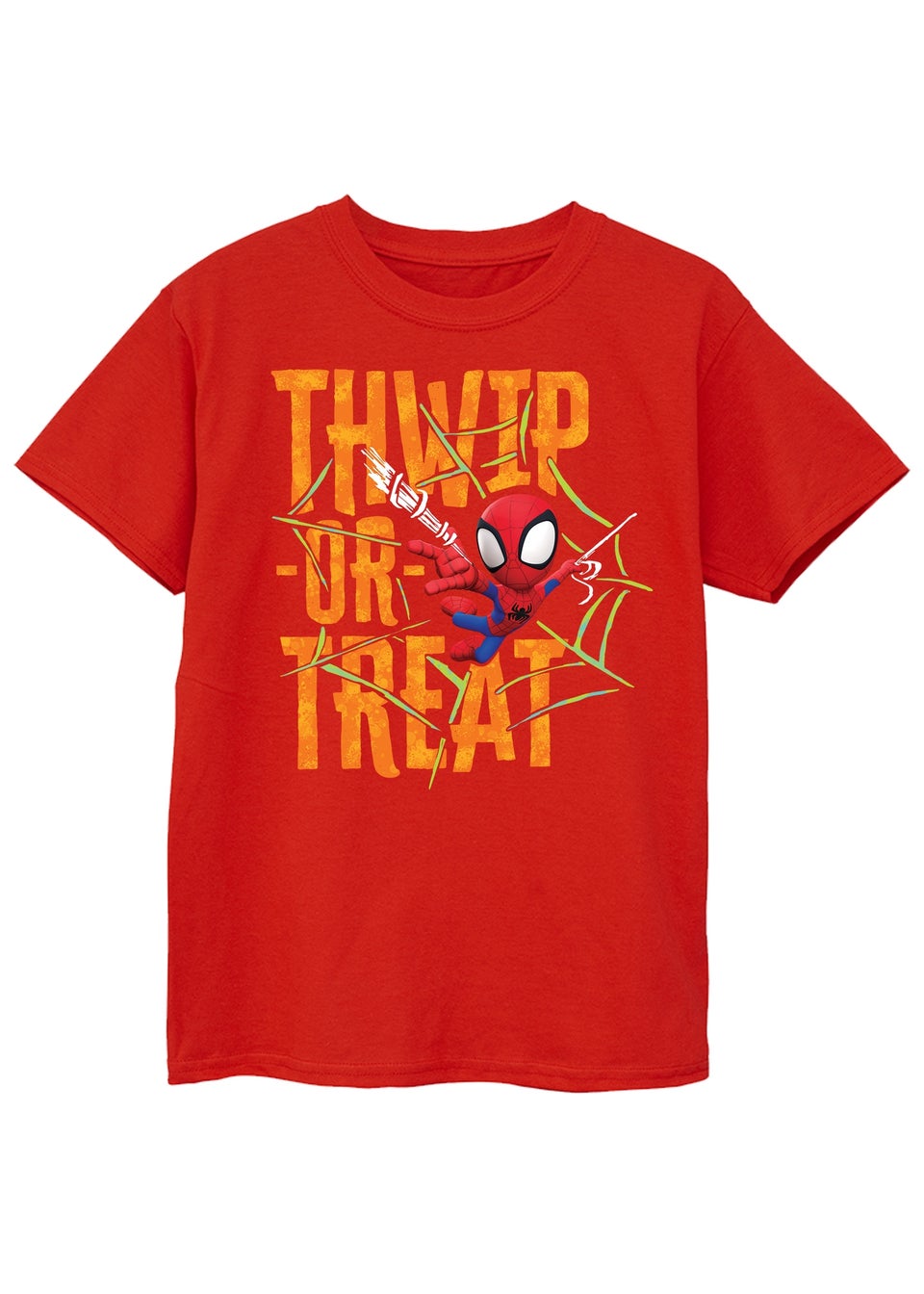 Marvel Spider-Man Thwip Or Treat Halloween Boys Red Graphic T-Shirt (3-13 Years)