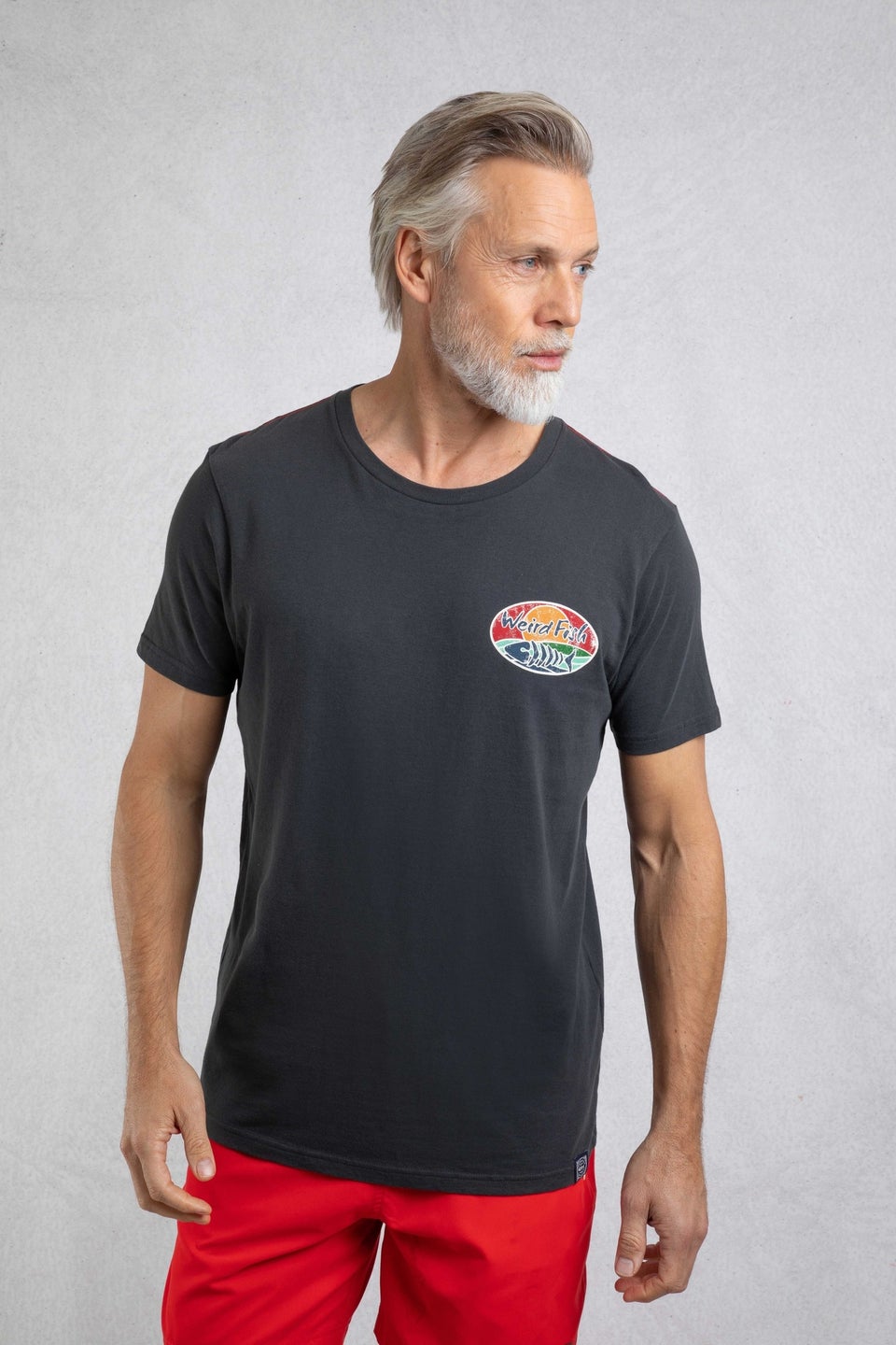 Weird Fish Navy Land & Sea Heritage Wash Graphic Tee