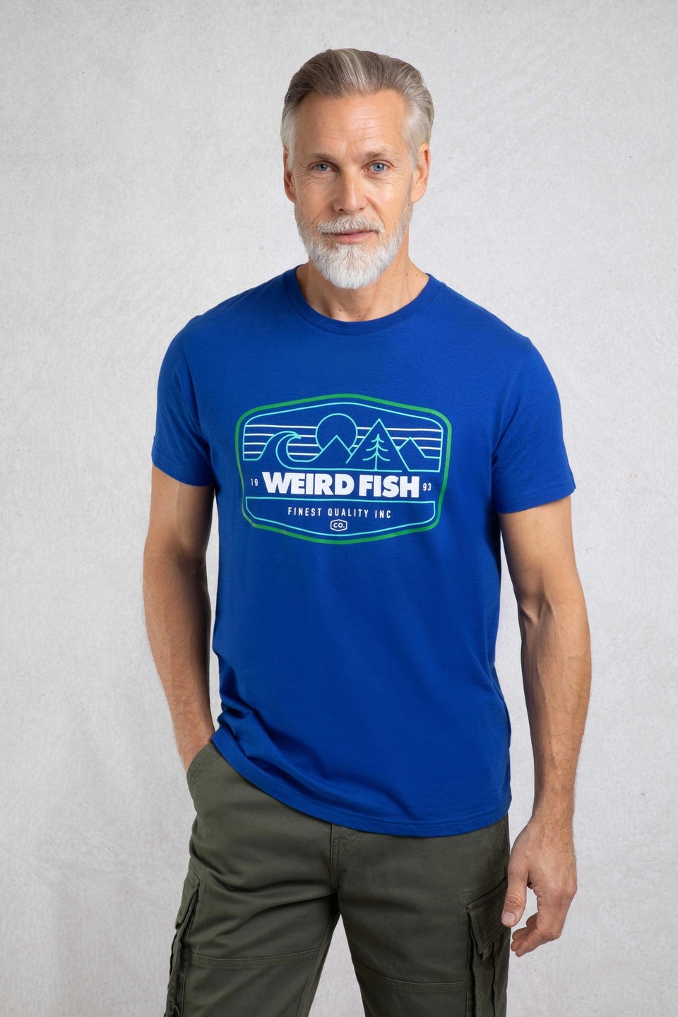 Weird Fish Cobalt Blue Pacific Front Print Graphic T-Shirt