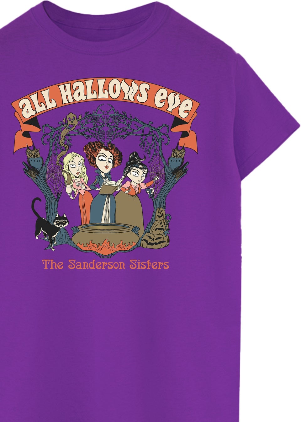 Disney Hocus Pocus All Hallows Eve Girls Purple Graphic T-Shirt (3-13 Years)