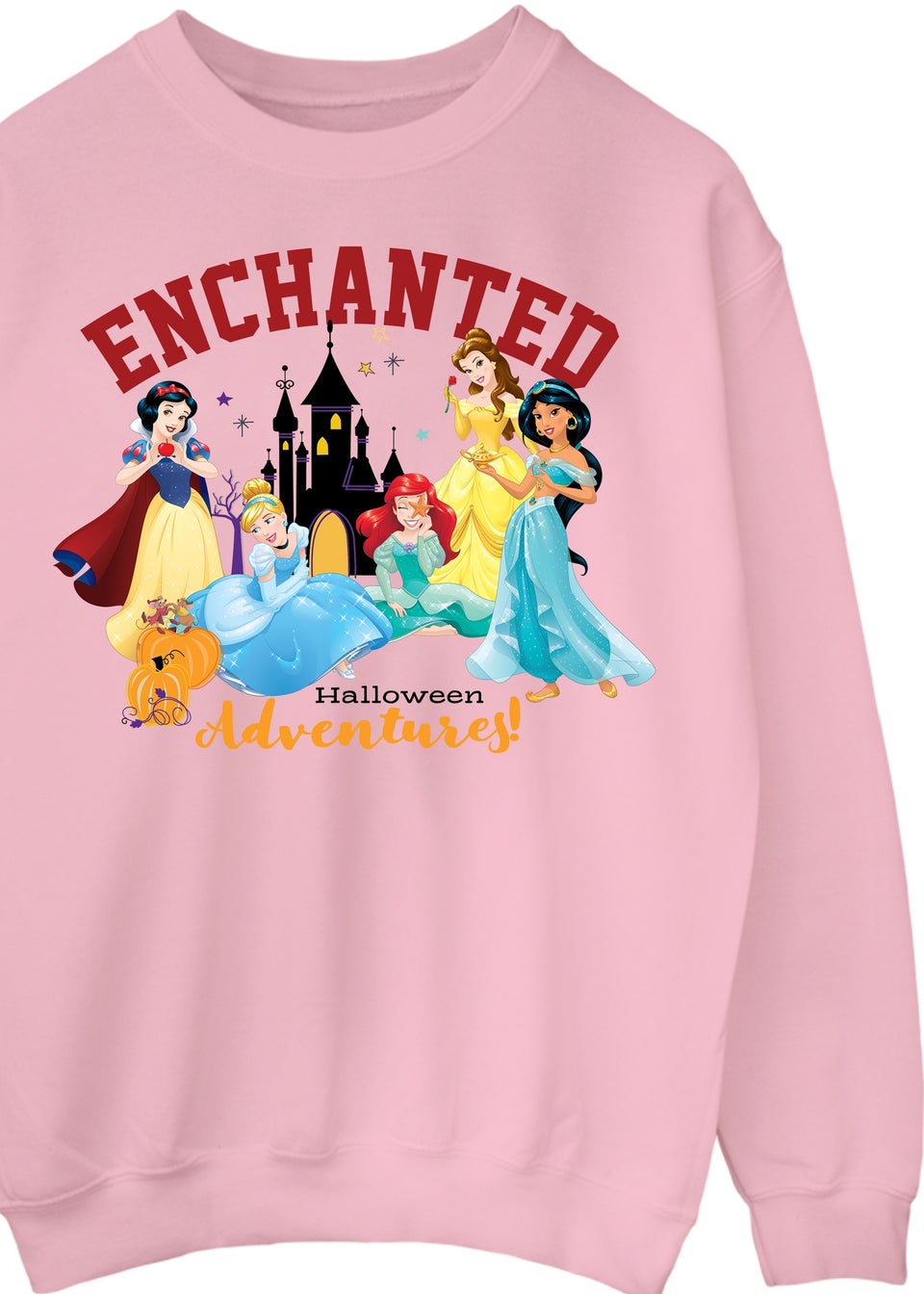 Disney Princess Enchanted Girls Baby Pink Graphic Sweatshirt (3-13 Years)