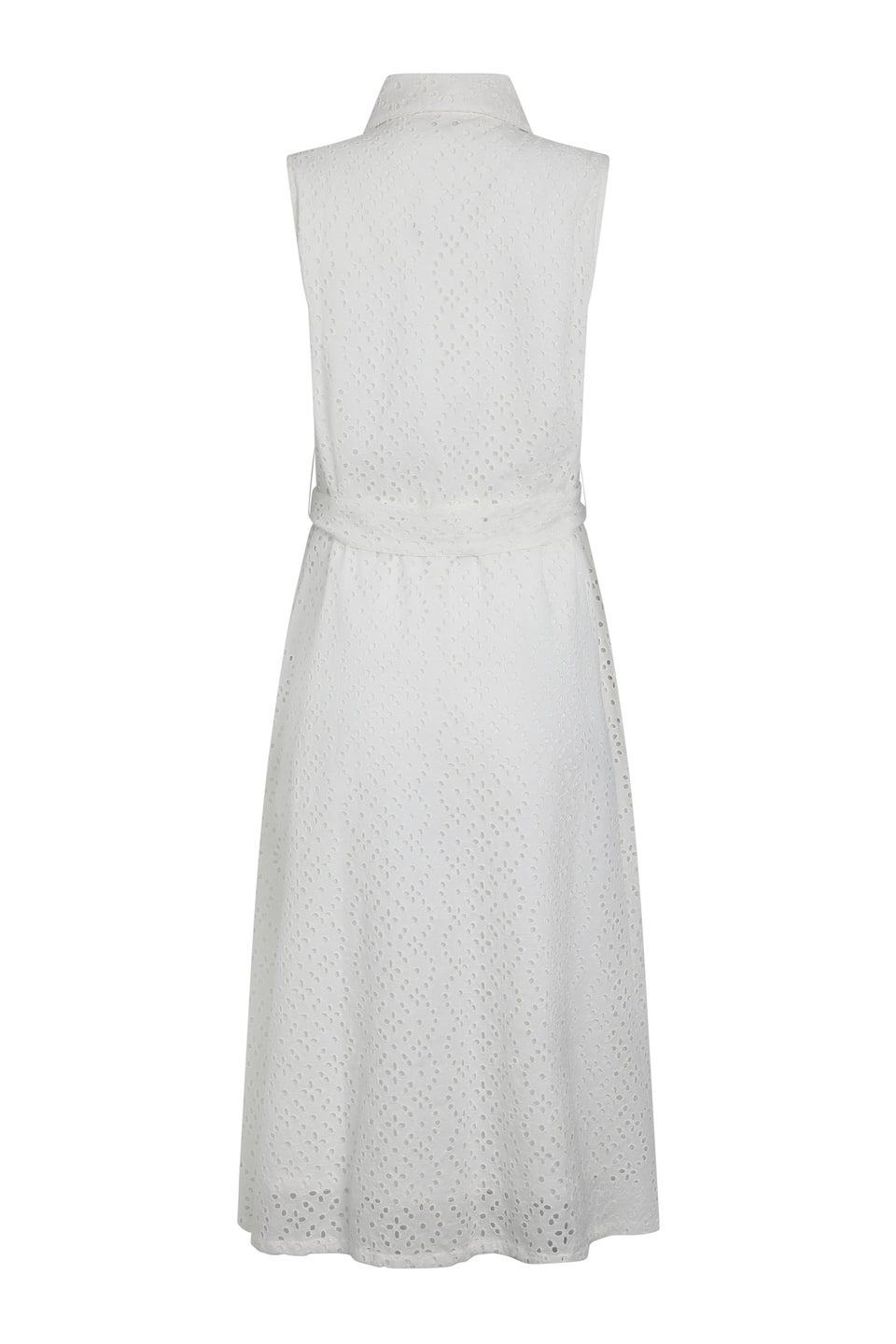 Weird Fish White Alinda Broderie Shirt Dress