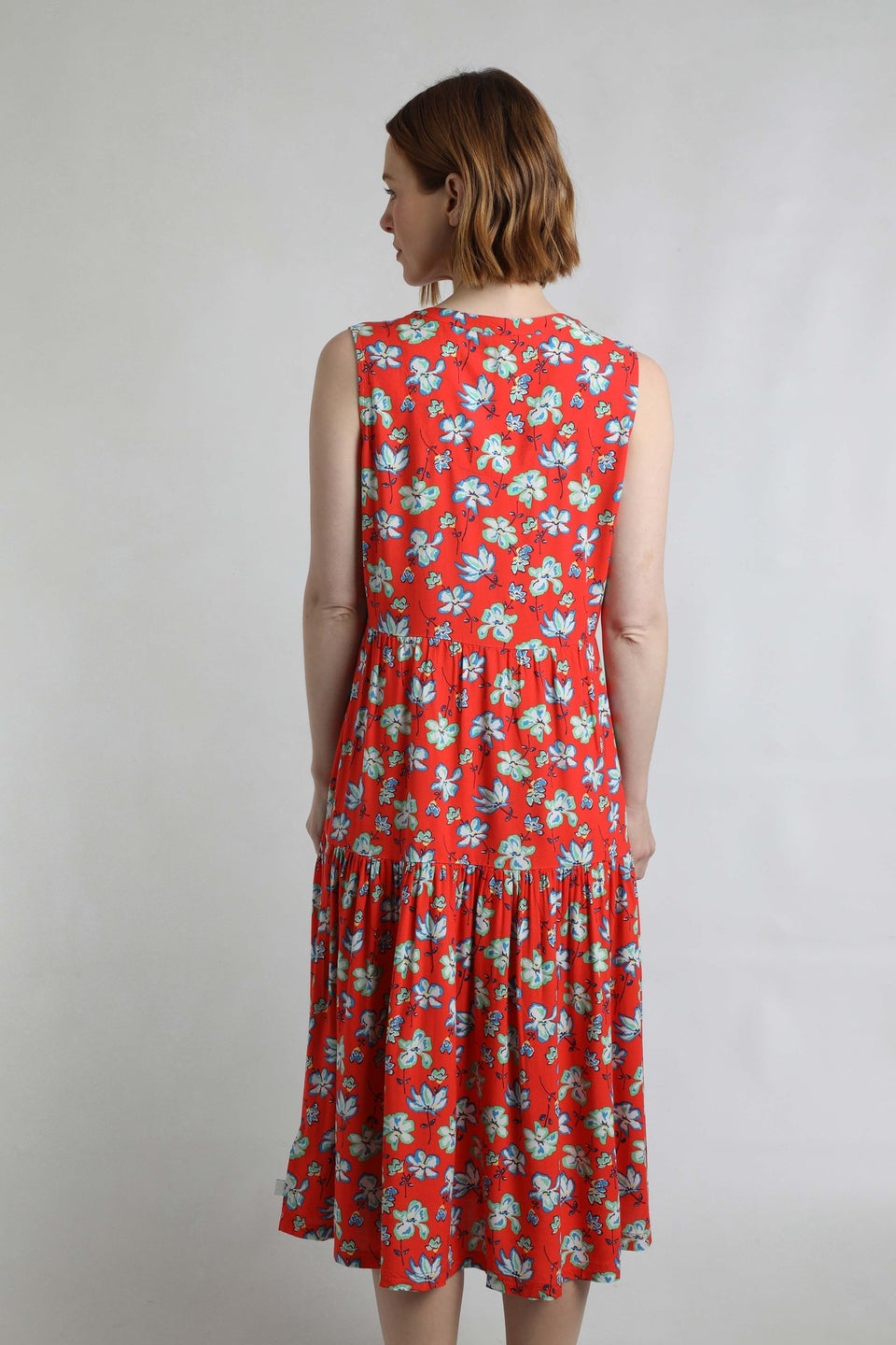 Weird Fish Red Mala Printed Dress