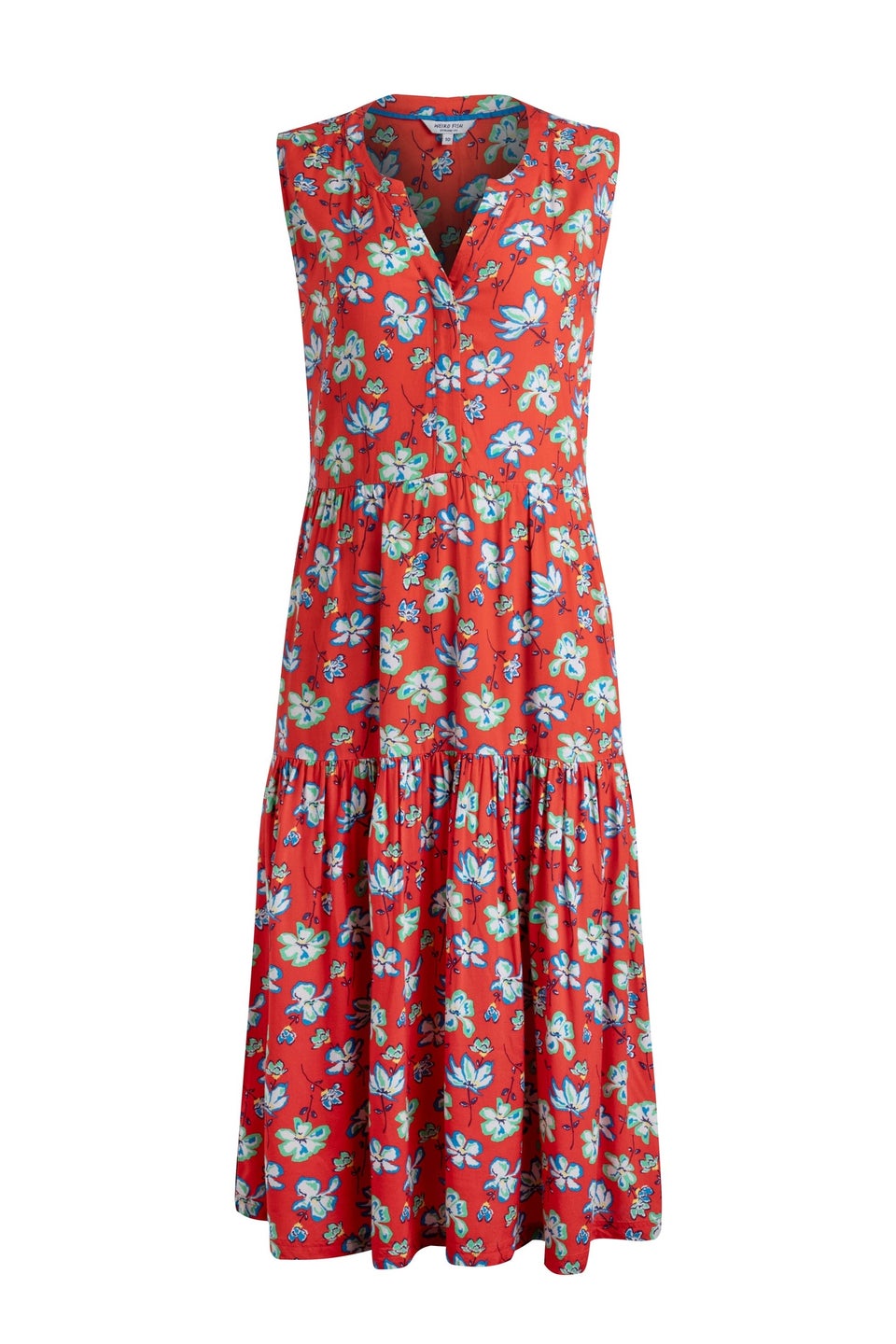 Weird Fish Red Mala Printed Dress