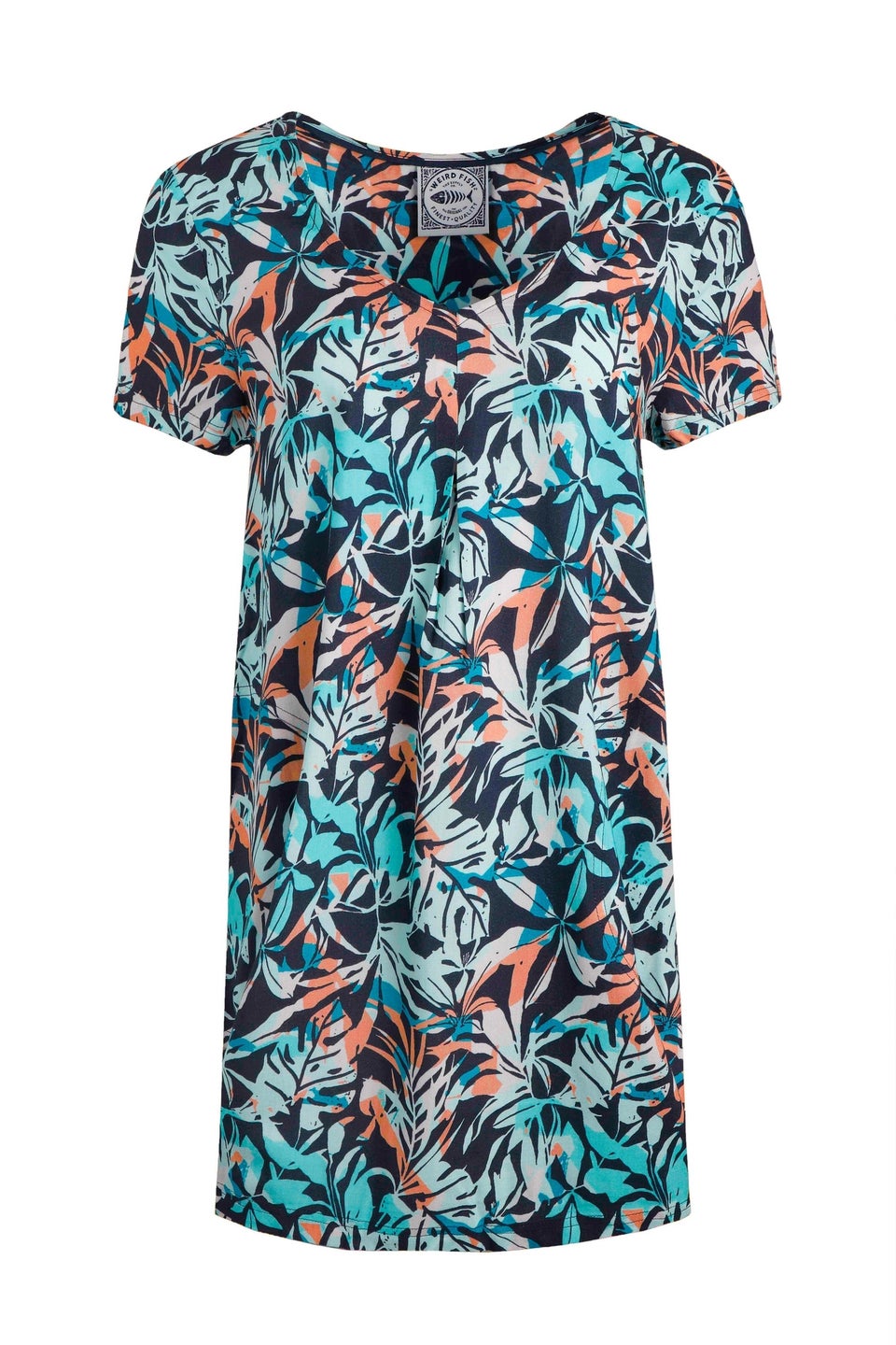 Weird Fish Aqua blue Nuri Printed Tunic