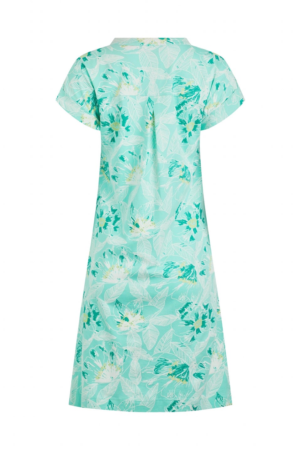 Weird Fish Aqua Suffolks Printed Jersey Dress