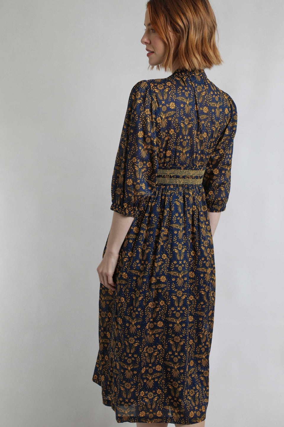 Weird Fish Ink Kerina Printed Midi Dress