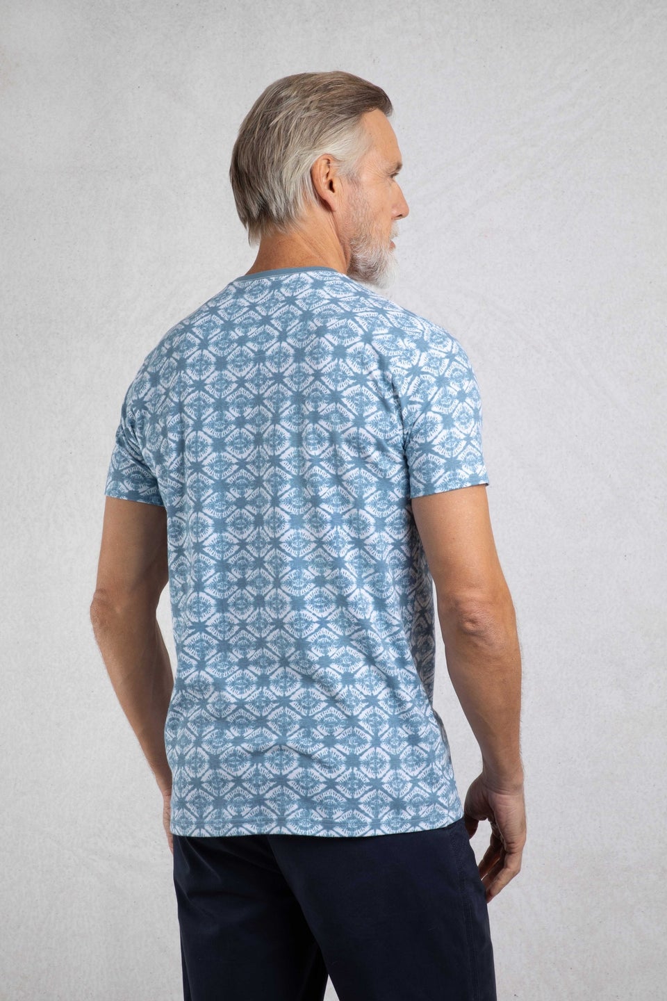 Weird Fish Faded Denim Howes Printed T-Shirt