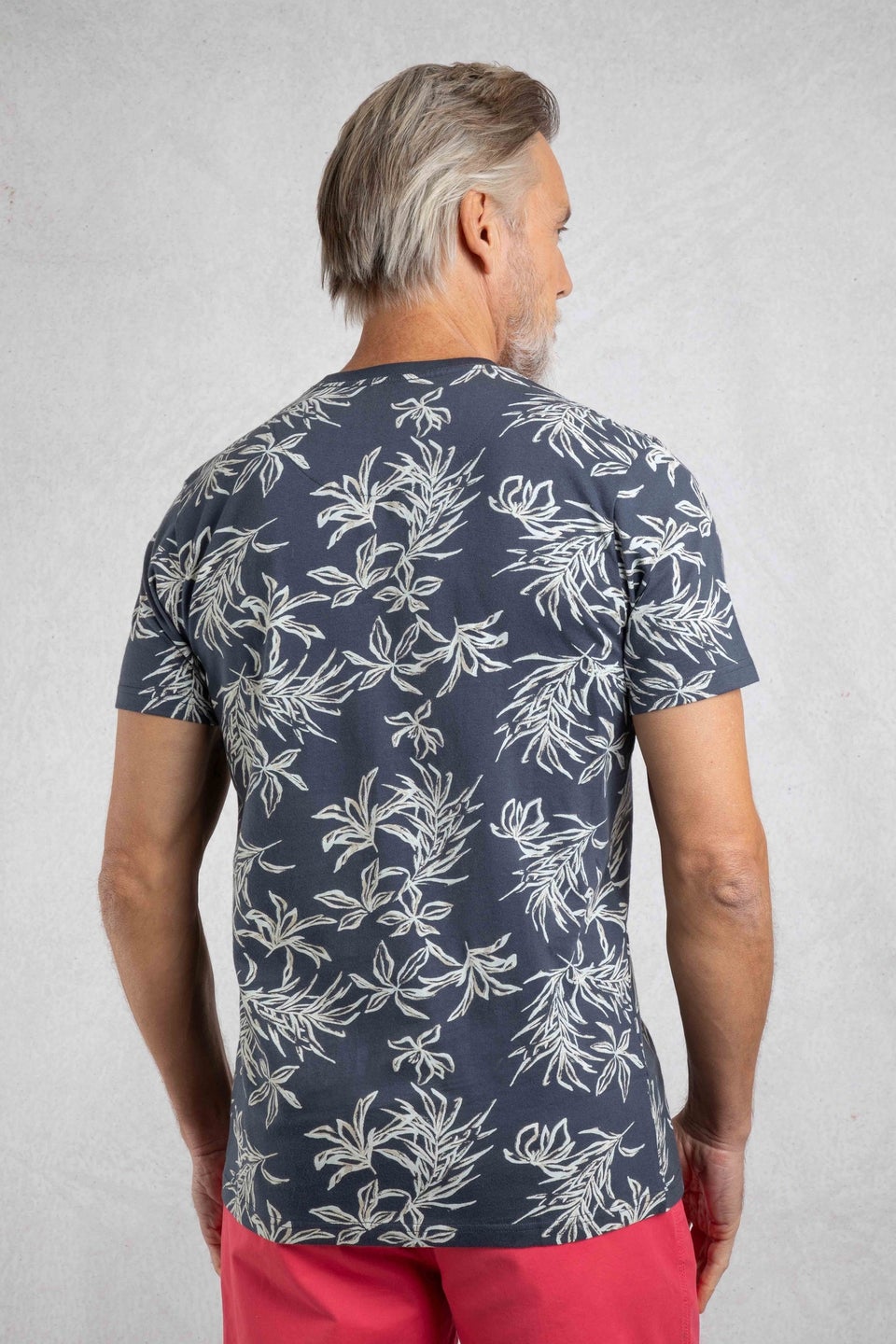 Weird Fish Navy Howes Printed T-Shirt