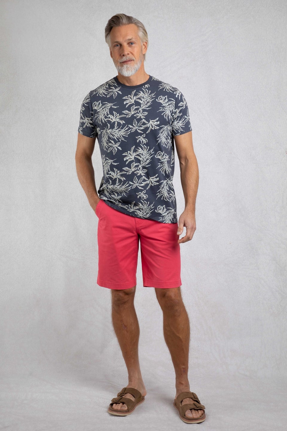 Weird Fish Navy Howes Printed T-Shirt