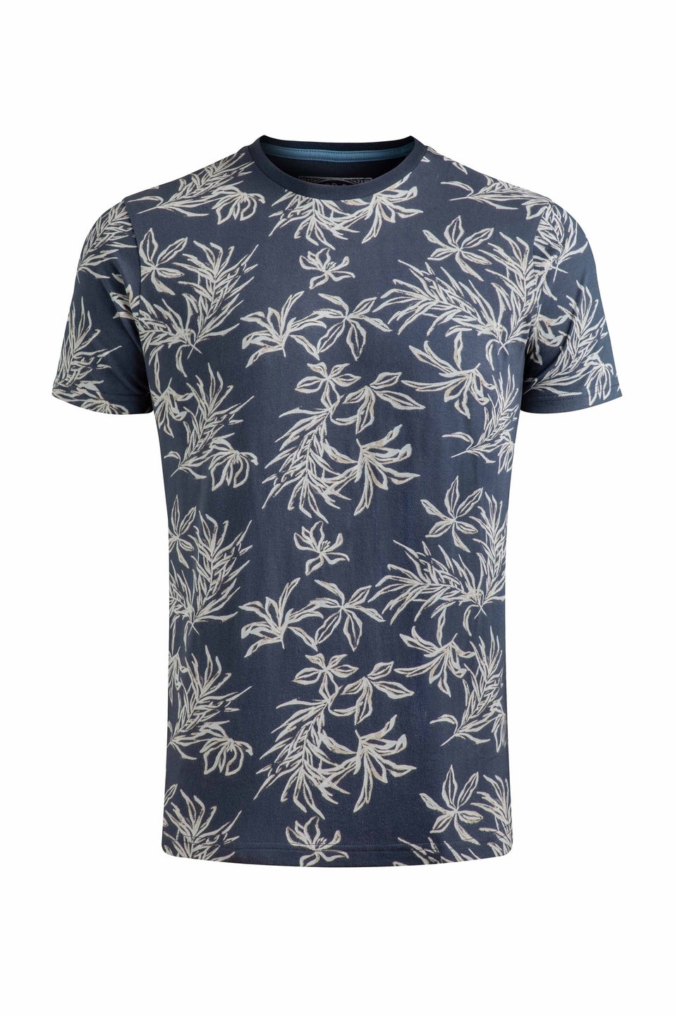 Weird Fish Navy Howes Printed T-Shirt