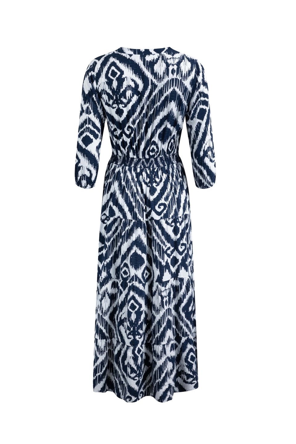 Weird Fish Indigo Himanshee Printed Maxi Dress