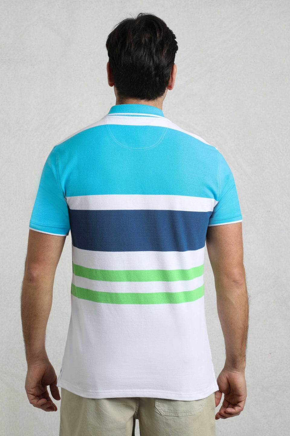 Weird Fish Oceano Sunbury Striped Pique Polo Shirt
