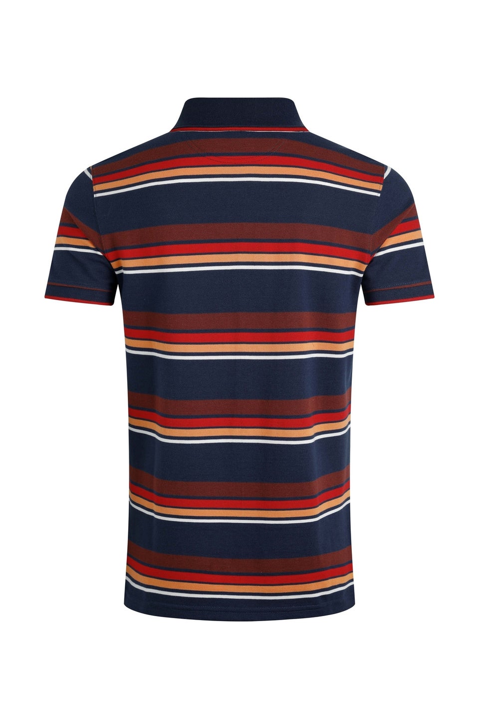 Weird Fish Dark Blue Sunbury Striped Pique Polo Shirt