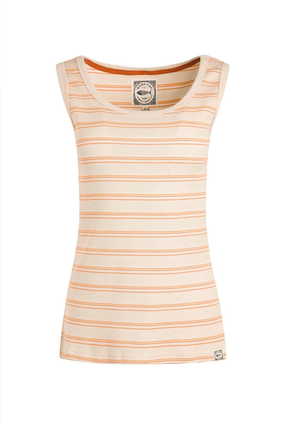 Weird Fish Peachblossom Luna Ribbed Stripe Vest