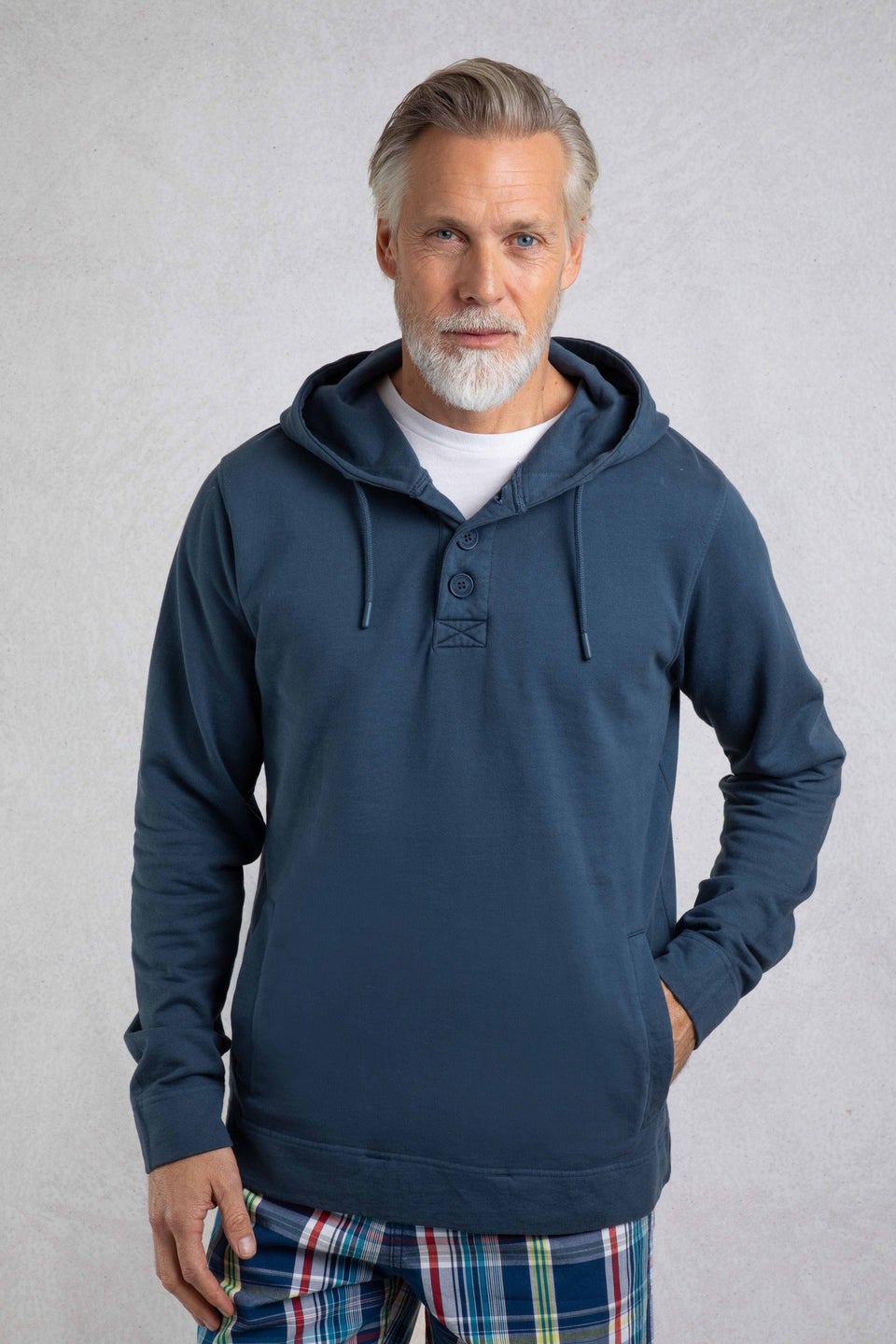 Weird Fish Navy Woodside Sun-Washed Loopback Hoodie