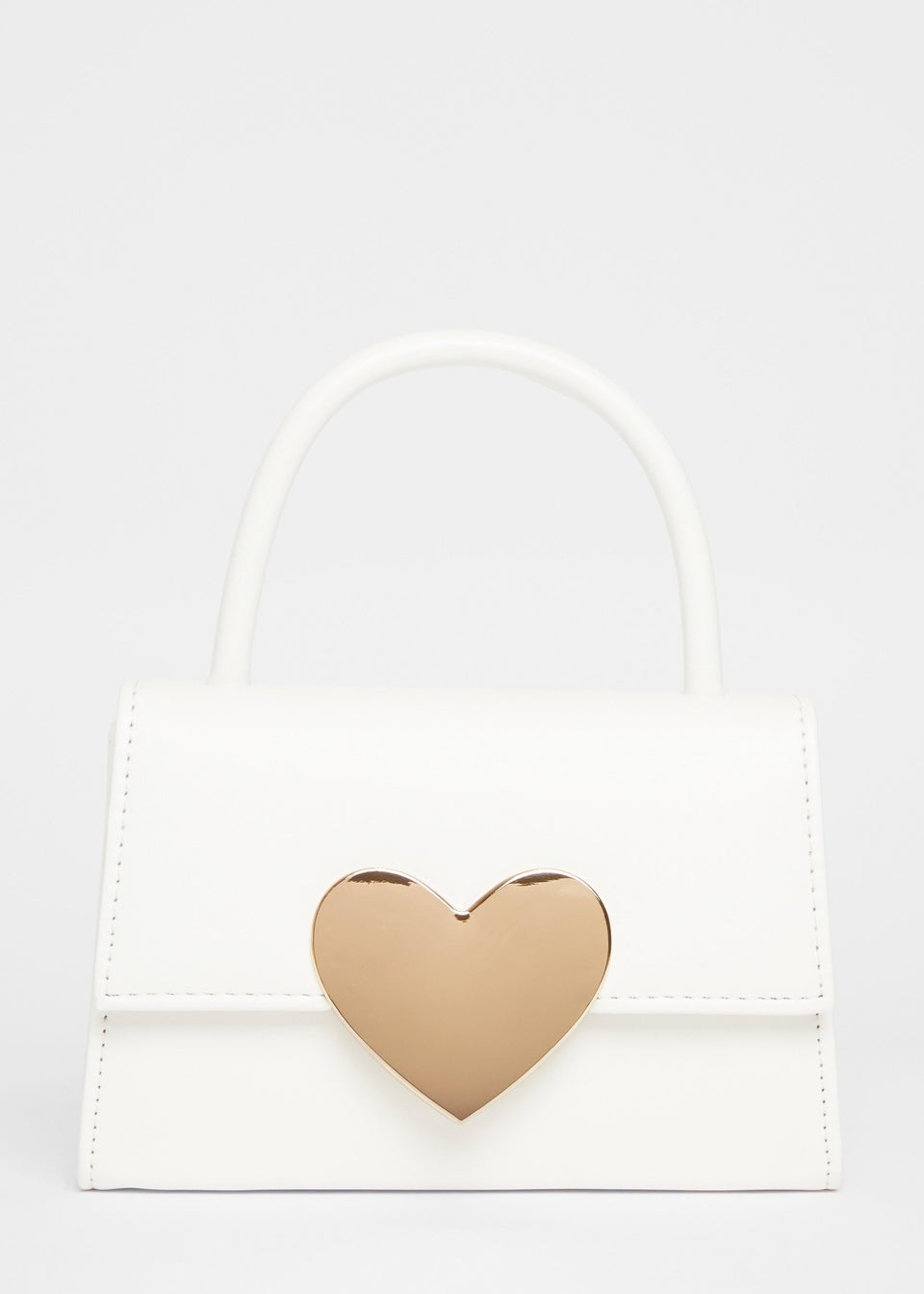 Quiz White Heart Detail Bag