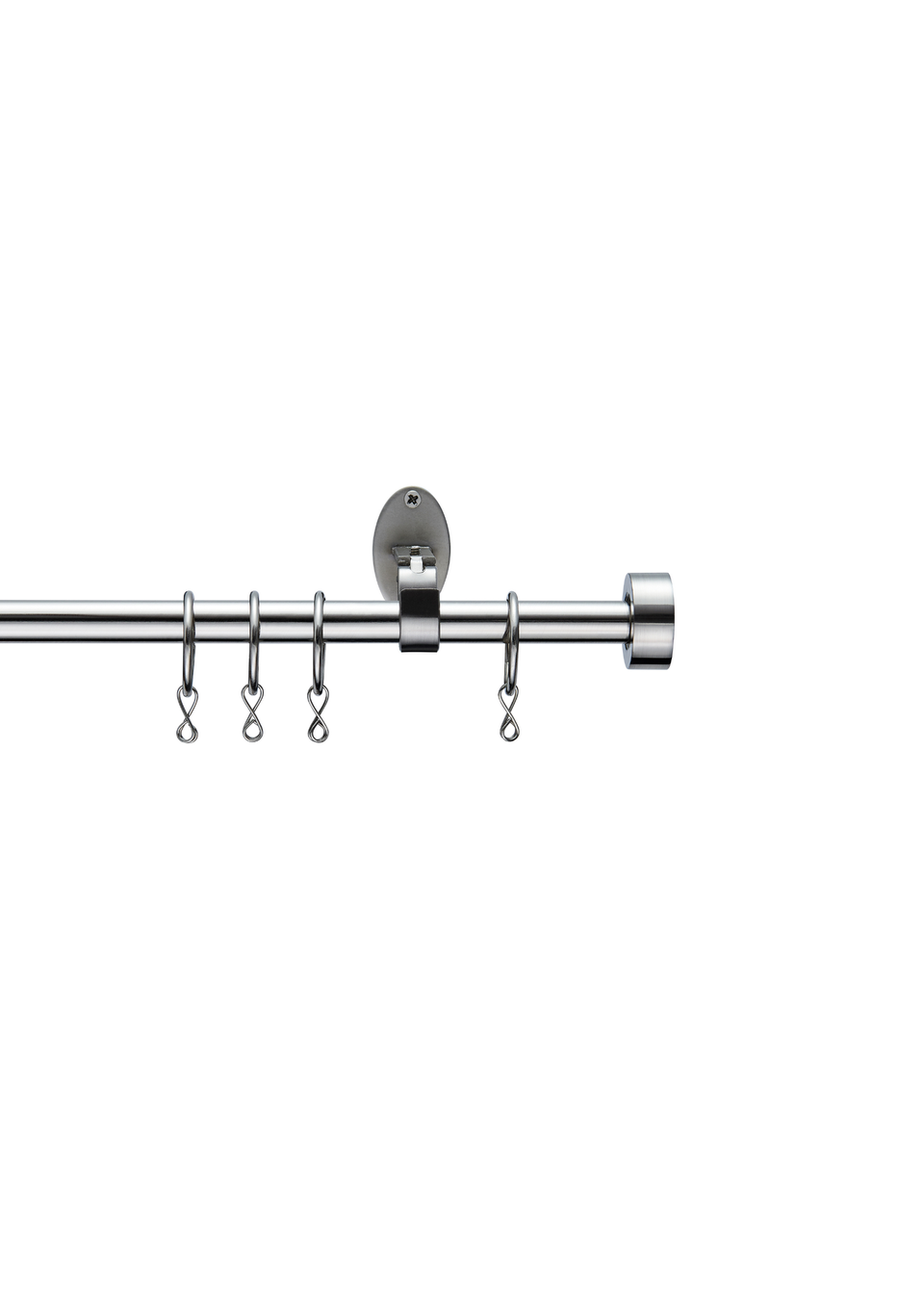 Little Black Book Stainless Steel Extendable Stopped Curtain Pole