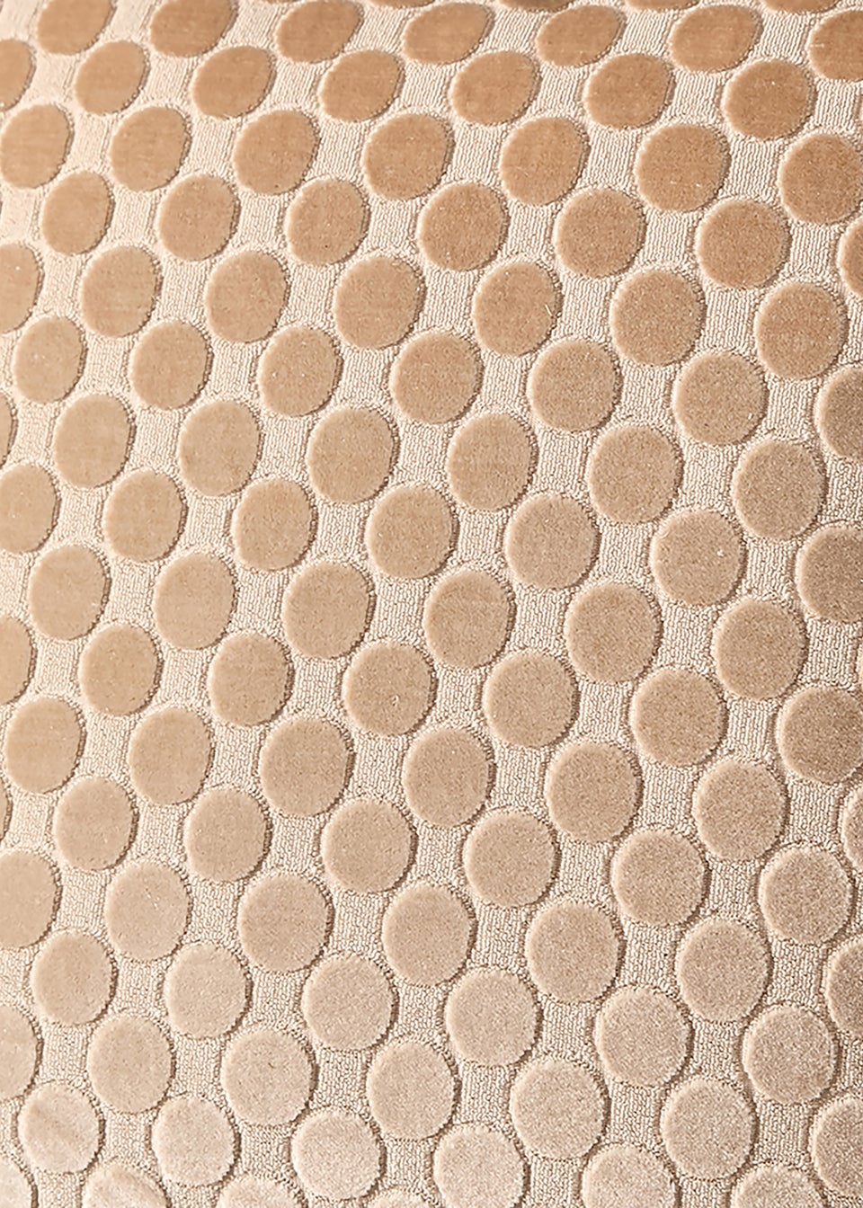 Soiree Velvet Spot Velvet Natural Filled Cushion