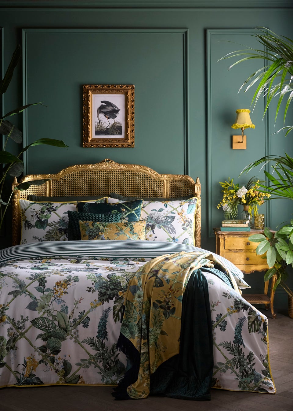 Laurence Llewelyn-Bowen Cotswold Fantasia Dawn Green Large Filled Cushion