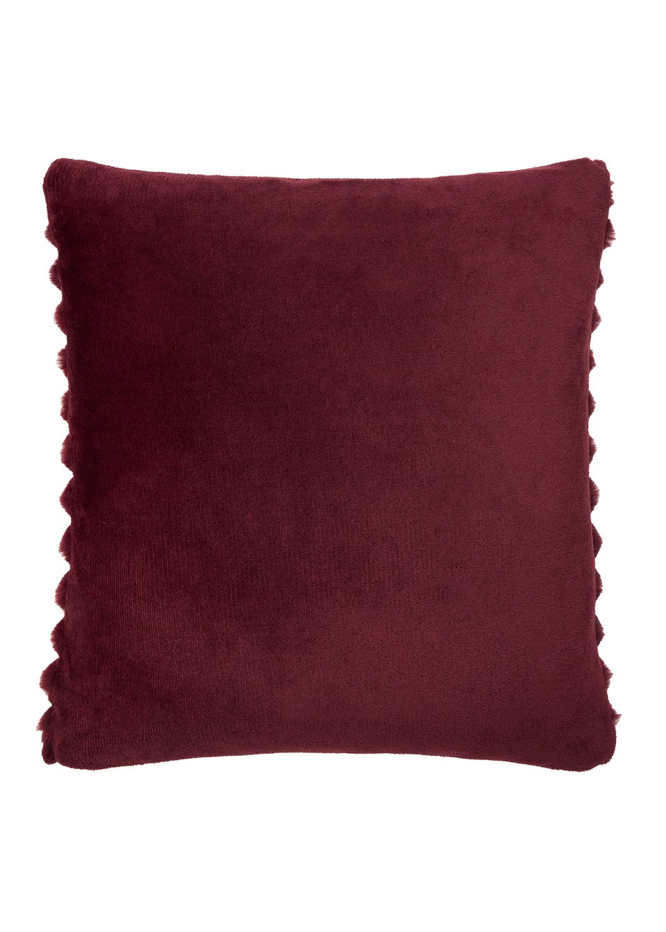 Appletree Morritz Soft Faux Fur Burgundy Filled Cushion