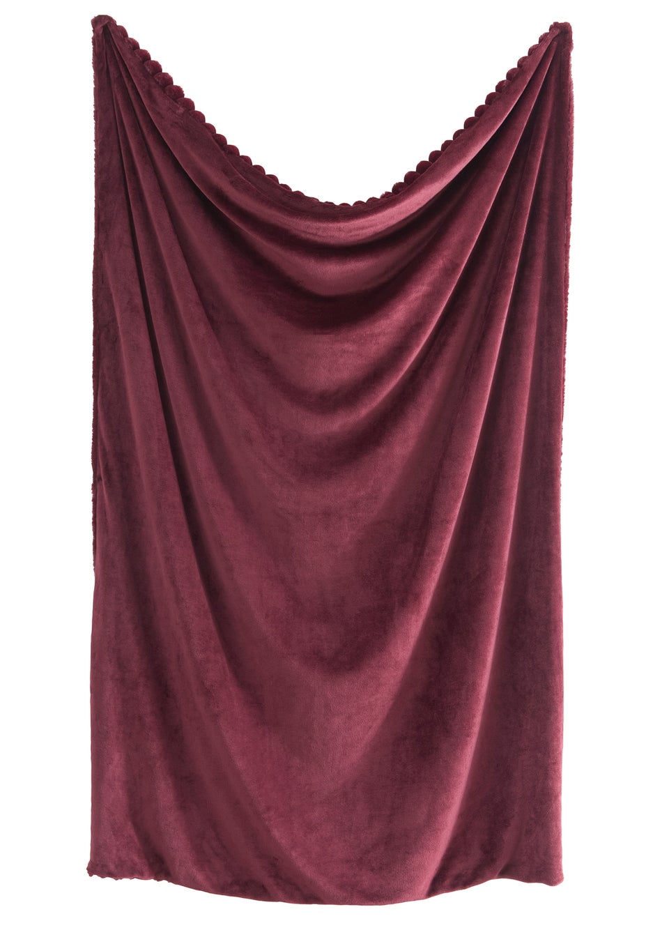 Appletree Morritz Soft Faux Fur Burgundy Bedspread