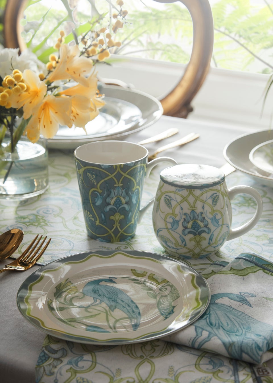 Laurence Llewelyn-Bowen Palm Court Multi Colour Mug - With Lid