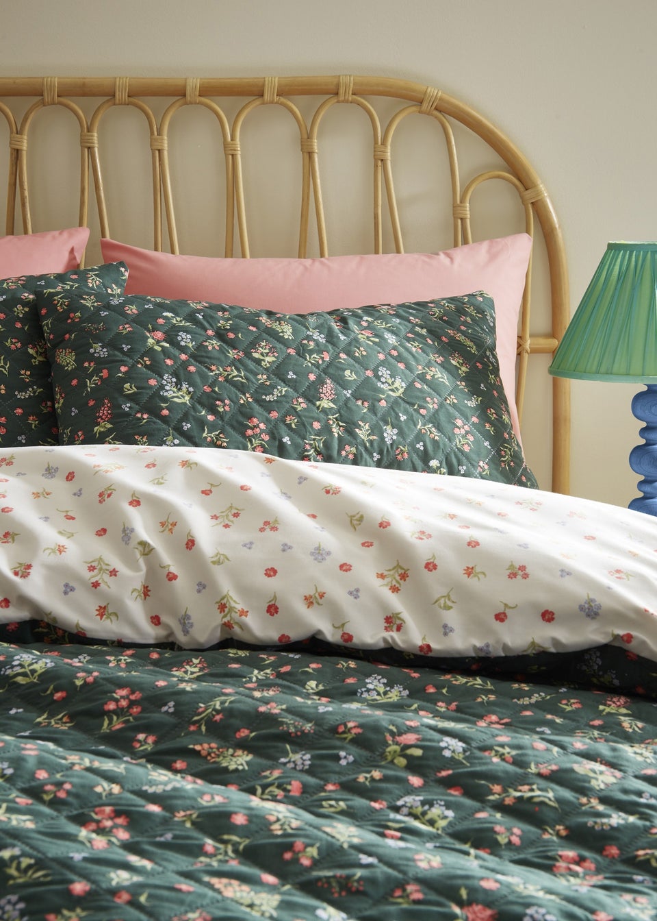 Fusion Nelly Pinsonic Green Duvet Cover Set