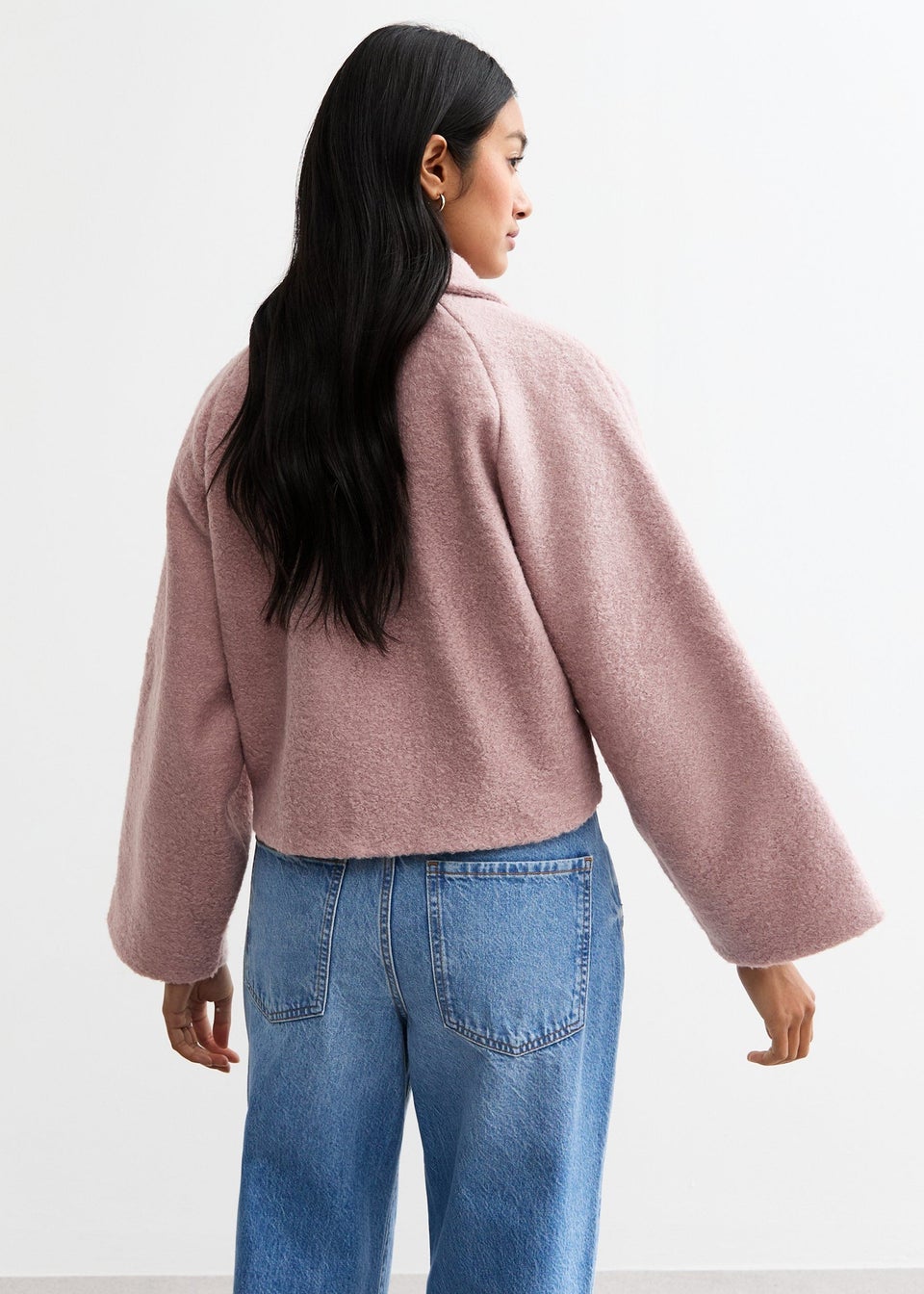 Gini London Blush Double Breast Crop Blazer