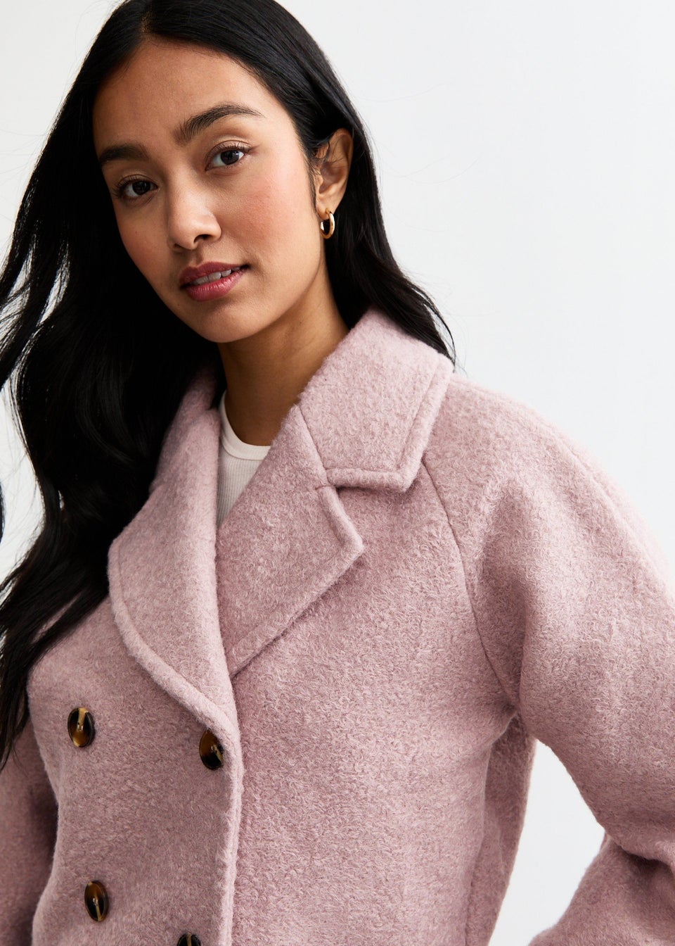 Gini London Blush Double Breast Crop Blazer