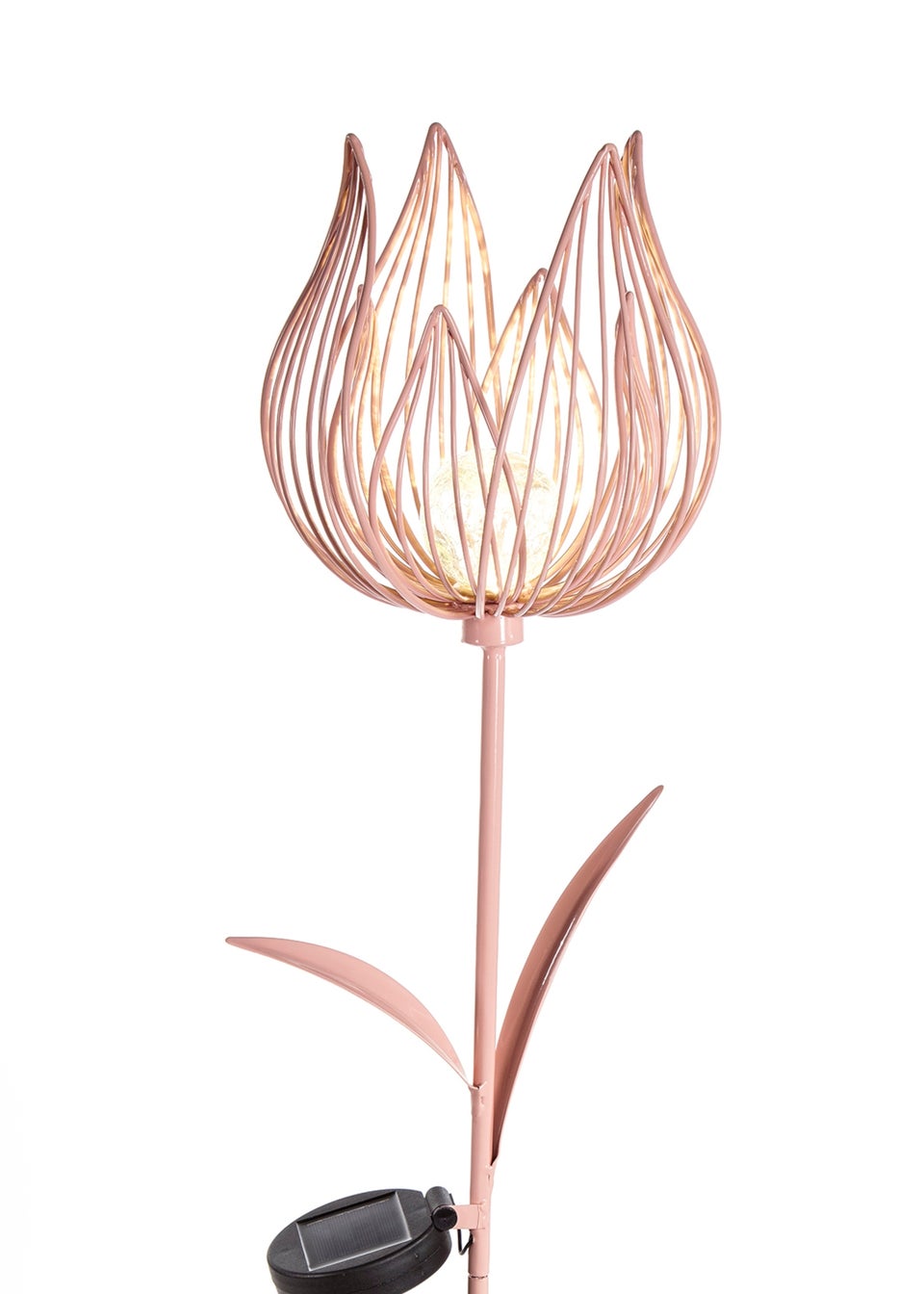 Premier Decorations Pink Solar Metal Tulip Garden Stake Light