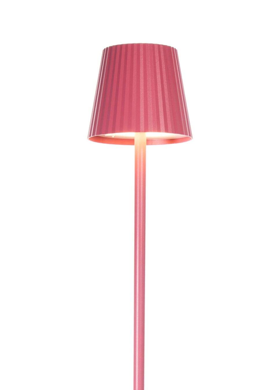 Premier Decorations Coral Pink LED Aluminium USB Rechargeable Touch Activated Standing Lamp