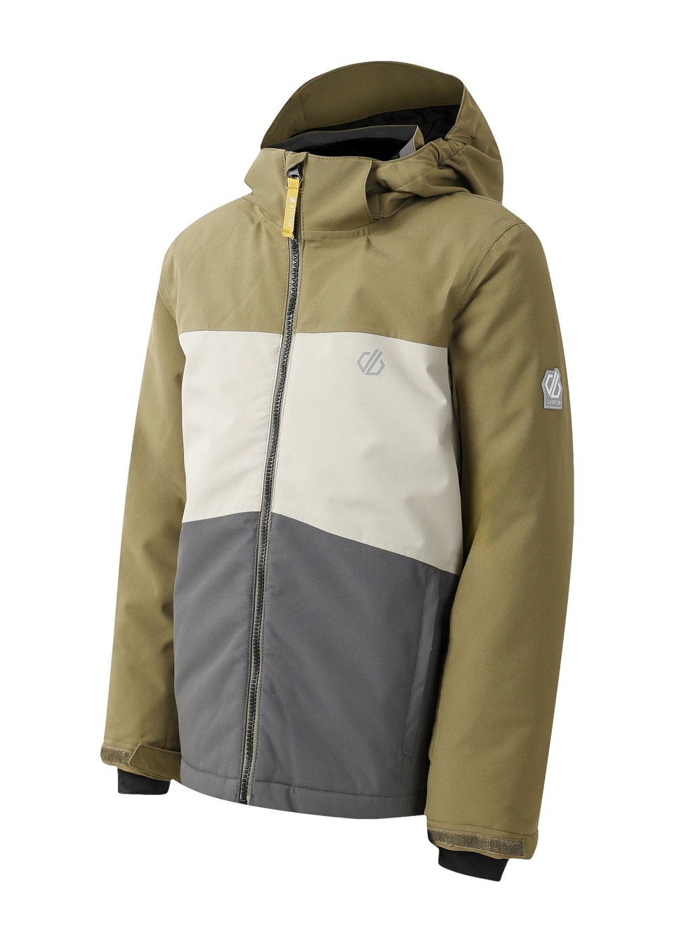 Dare2B Grey Green Kids' Send It! Jacket Waterproof Insulated Jacket (3-16yrs)