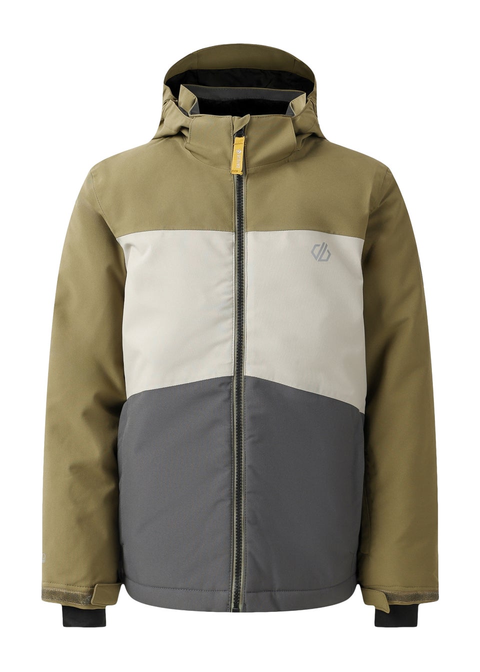 Dare2B Grey Green Kids' Send It! Jacket Waterproof Insulated Jacket (3-16yrs)