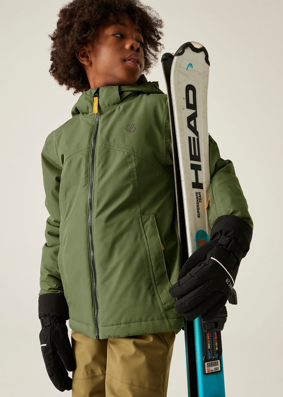 Dare2B Soft Green Kids' Impose V Waterproof Insulated Jacket (3-16yrs)