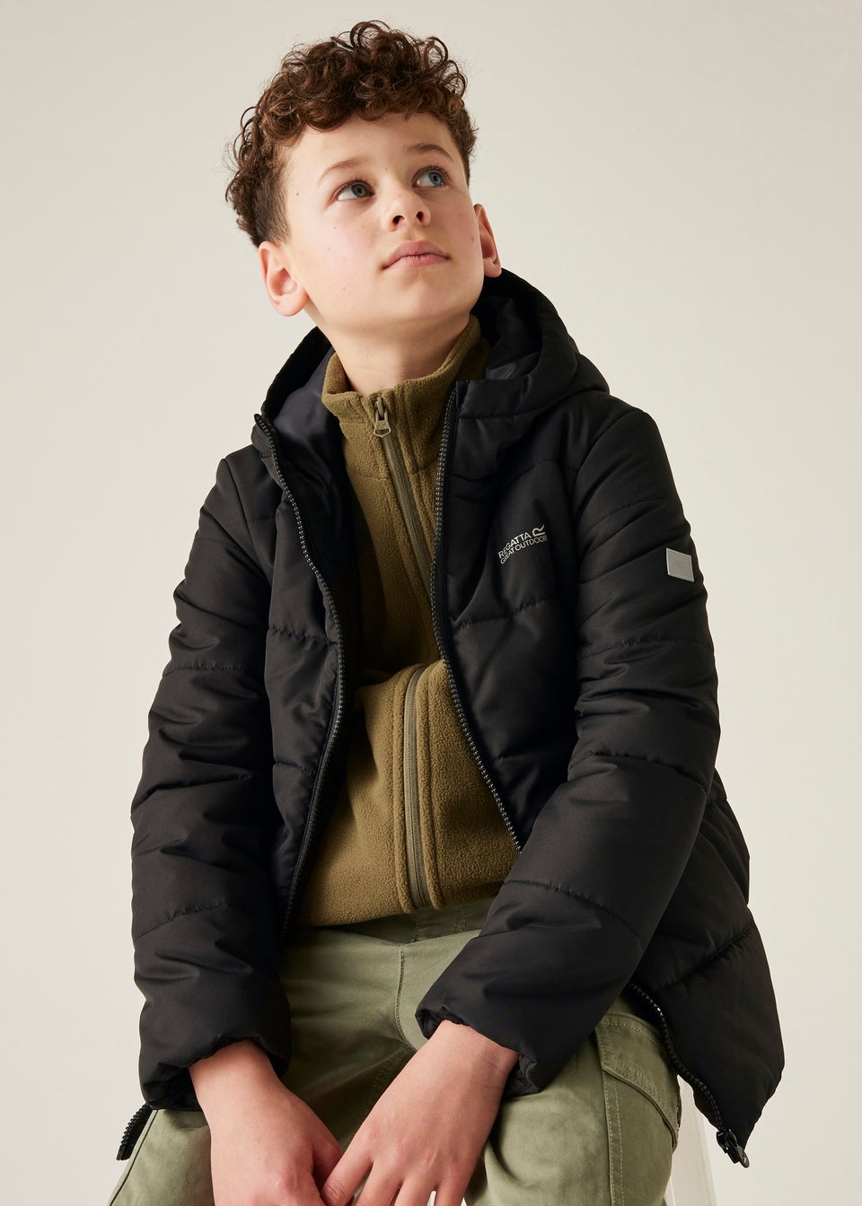 Regatta Black Kids' Halkner Reflective Jacket (3-16yrs)