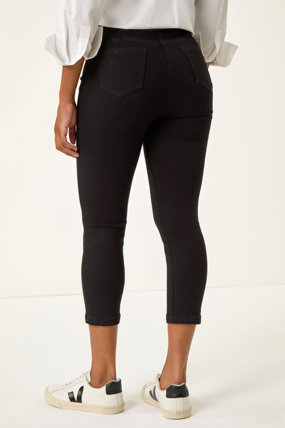 Roman Black Shape Enhance Stretch Crop Jeggings