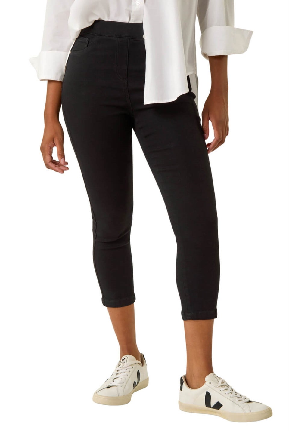 Roman Black Shape Enhance Stretch Crop Jeggings