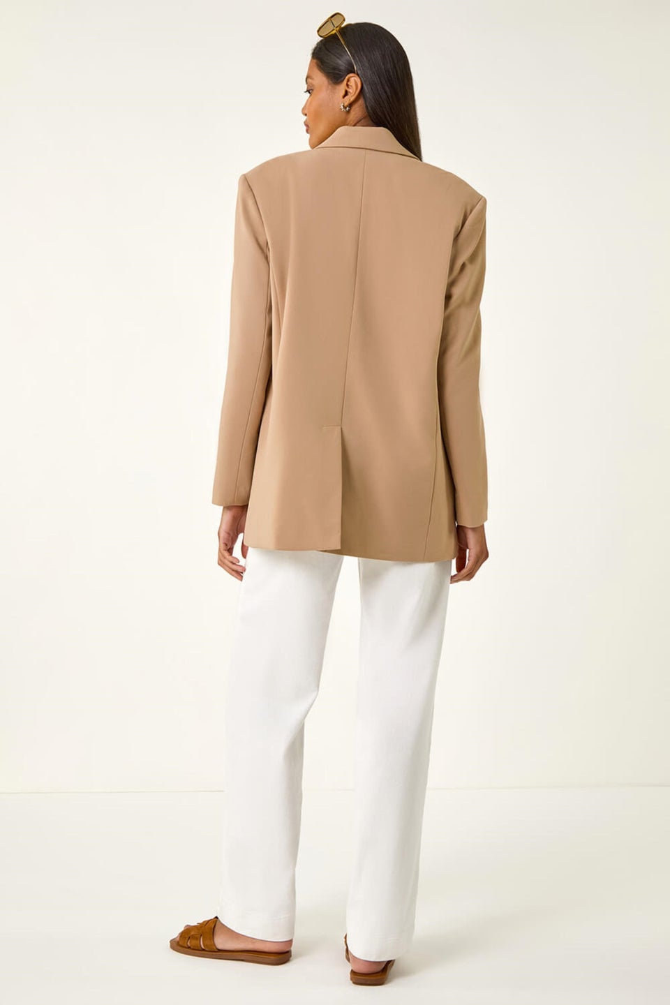 Roman Camel Single Breasted Smart Blazer