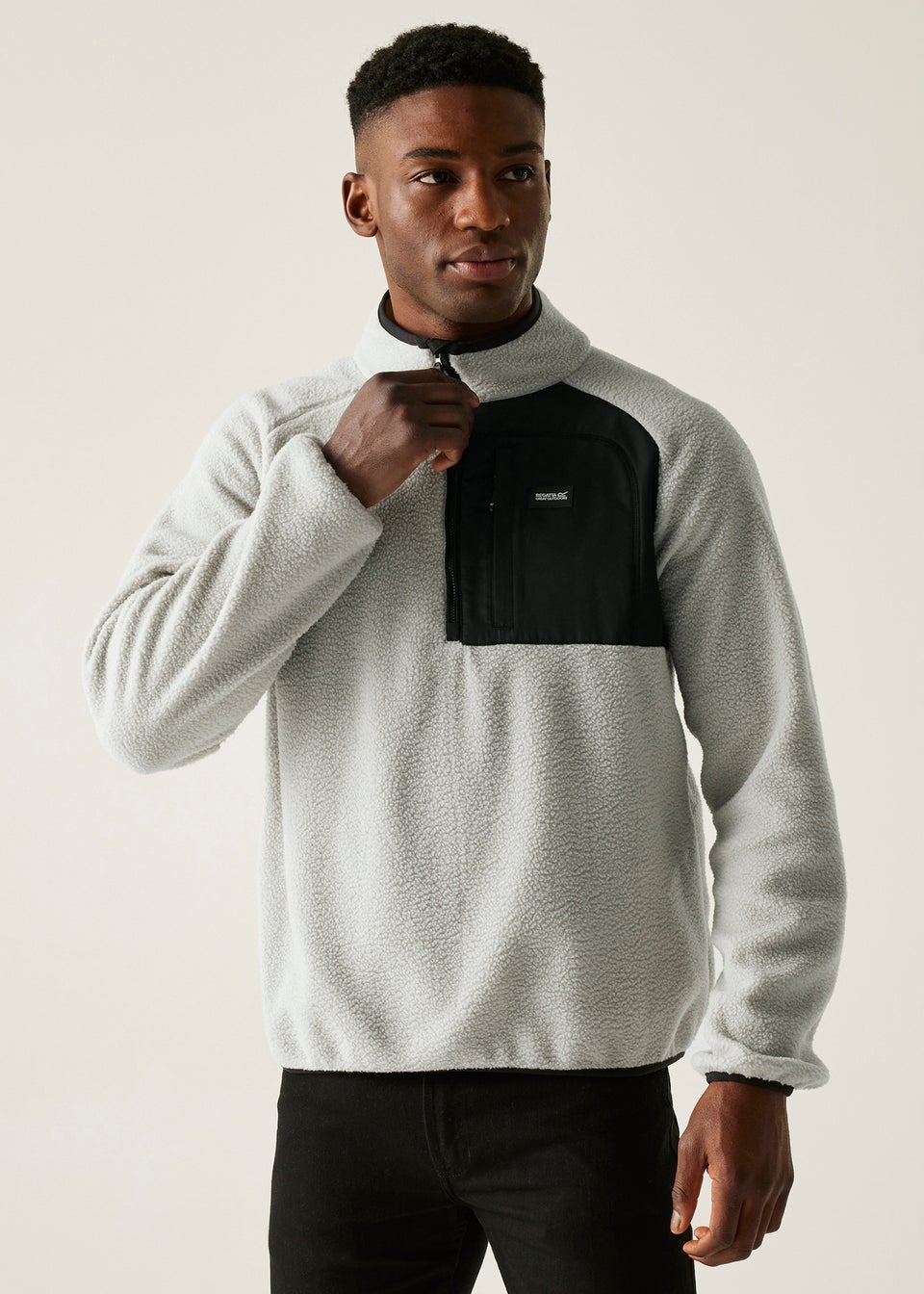 Regatta White Frankie Borg Half Zip Stretch Fleece