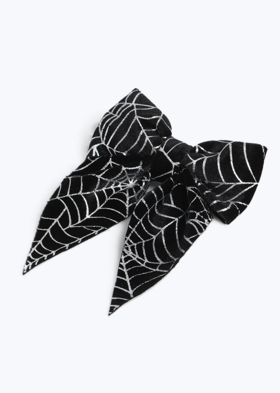 Muse Black Halloween Web Velvet Bow