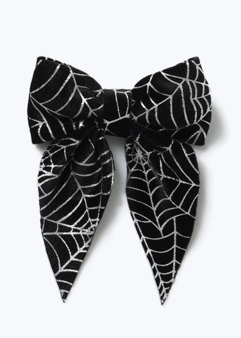 Muse Black Halloween Web Velvet Bow