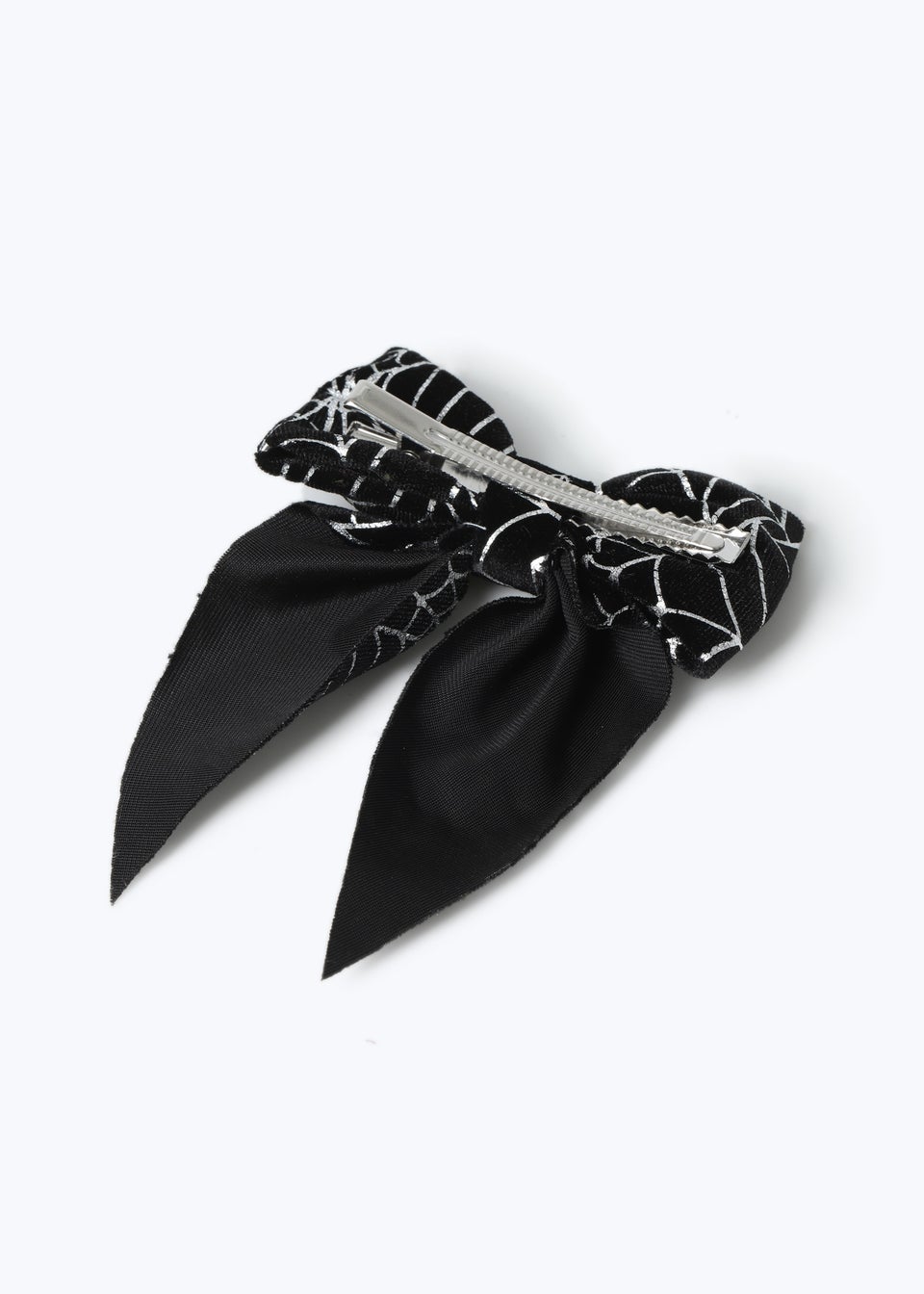 Muse Black Halloween Web Velvet Bow
