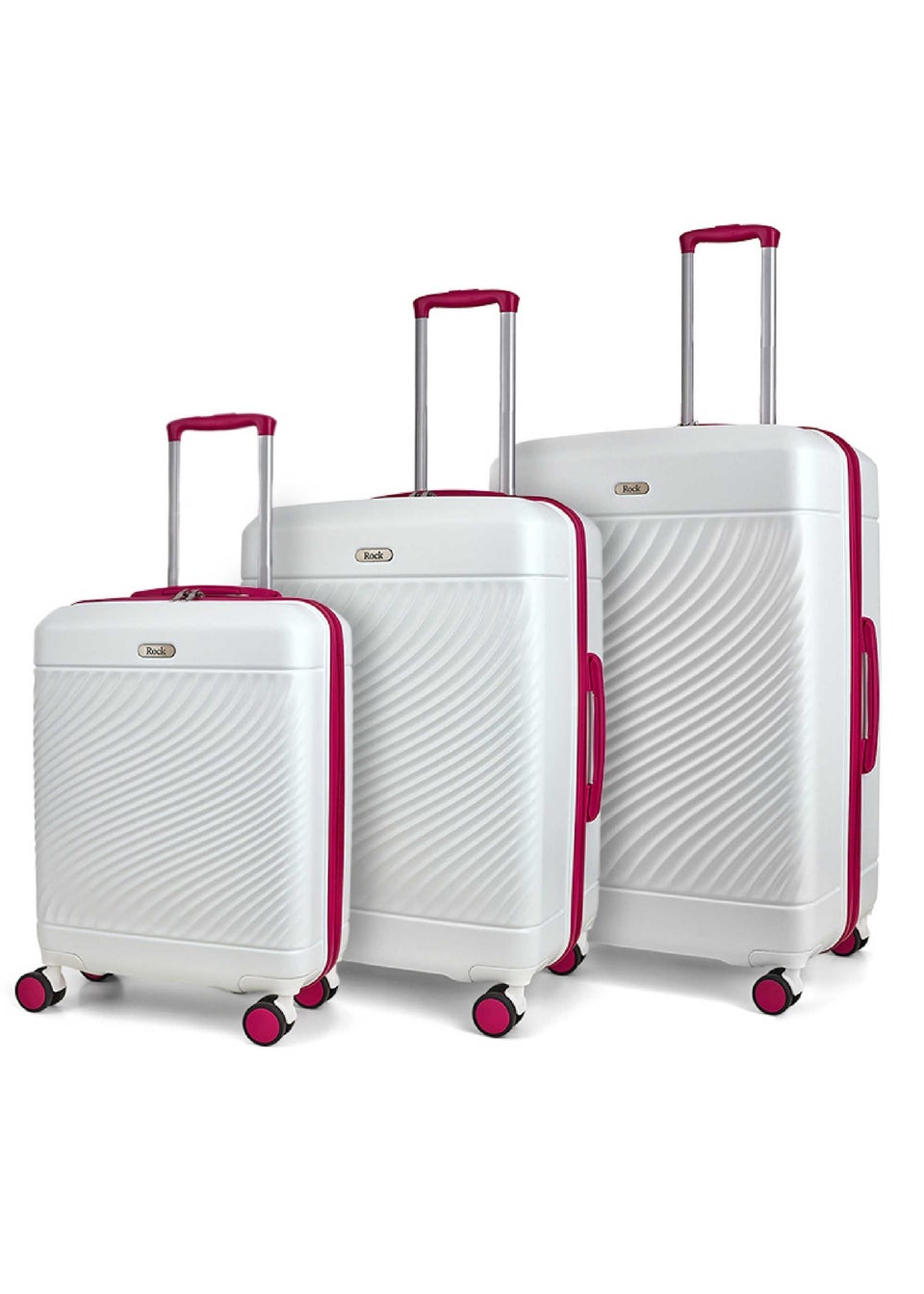 Rock Love Island Suitcase White/Pink