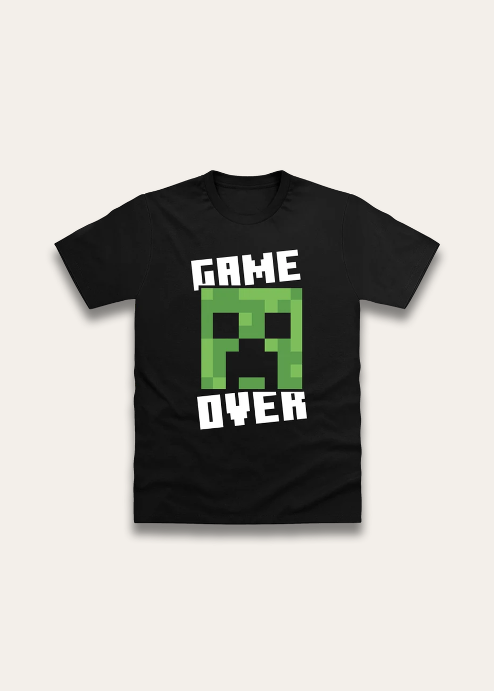 Brand Threads Minecraft T Shirt Black (Ages 7- 14 Years)