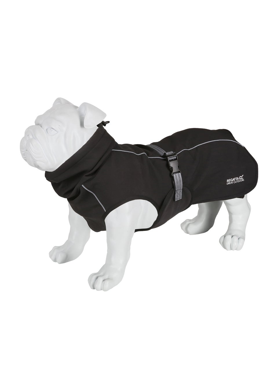 Regatta Black Pet's Softshell Waterproof Dog Coat