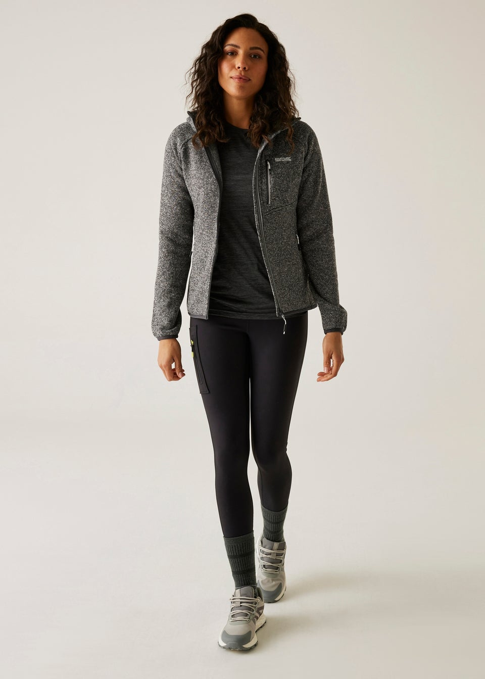 Regatta Light Grey Hooded Newhill Fleece