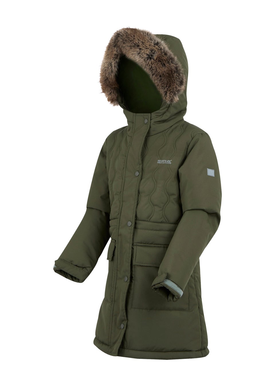 Regatta Forest Green Kids' Fabrizia II Reflective Jacket (3-16yrs)